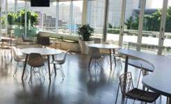 Refurbished Brisbane corporate office installs Green Rated polished concrete floors Brisbane office with sustainable polished concrete floors