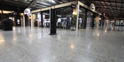 A 60 year old slab is turned into a historical centrepiece at new Sydney shopping centre Transitions Polished Concrete floors at Fashion Spree in Sydney