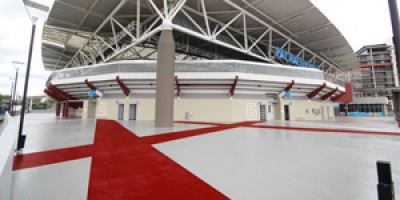 Epoxy Concrete External Floor Queensland Tennis Centre Brisbane